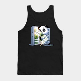 Midnight Snack Panda - Adorable Bamboo-Themed Pajama Party Tank Top